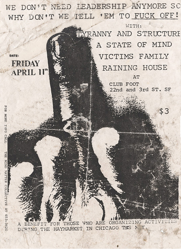 <p>Club Foot flyer, 1986. Aaron Cometbus Punk and Underground Press Collection, #8107. Division of Rare and Manuscript Collections, Cornell University Library.</p>
